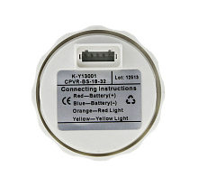 Вольтметр аналоговый 18-32 В, чер., нерж. ободок, д. 52 мм.