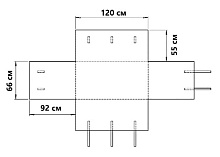 Сумка-конверт для лодок ПВХ, 120х65х35 см, серый
