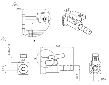 Переходник SK-7063 для Suzuki под шланг 8 мм