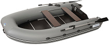 Надувная лодка ПВХ Лоцман 320 ЖС (жесткая слань, киль), серый
