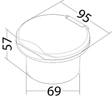 Короб Osculati с быстроразъемным штуцером, круглый, белый