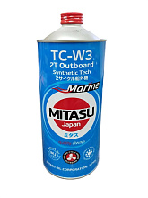 Масло моторное синтетическое MITASU 2T Outboard Synthetic TC-W3 для двухтактных двигателей (1 л)