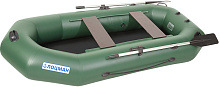 Надувная лодка ПВХ Лоцман Профи 300 ЖС (слань-книжка), зеленый
