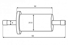 Фильтр топливный SC-CN080 Honda/Mercury/Mariner/Tohatsu 4-30 л.с.