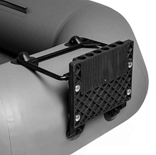 Надувная лодка ПВХ Шкипер 260НТ+транец, серый