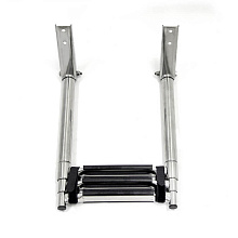 Трап телескопический 3 ступеньки, 310 мм (черный пластик)