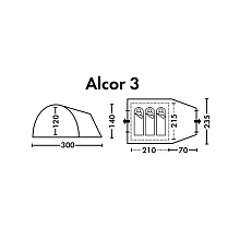 Палатка FHM Alcor 3 (полуавтомат)