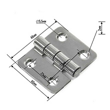 Петля 48х40х2 мм, нержавеющая
