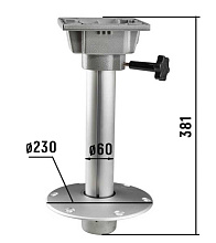 Стойка врезная под сиденье Marine Rocket, 38,1 см. (d-60 мм.)