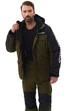 Костюм зимний Хантсмен Канада -35°С, хаки/черный (ткань Оксланд)