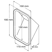 Горловина заливная для воды в боксе 38 мм., пластиковая