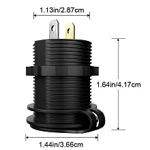 Разъем USB 6А Quick Charge QC3.0 (2 порта, быстрая зарядка, вольтметр)
