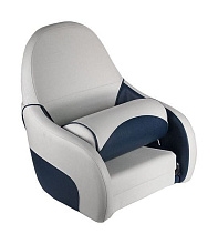 Кресло мягкое OCEAN 51 с откидным валиком, белый/синий