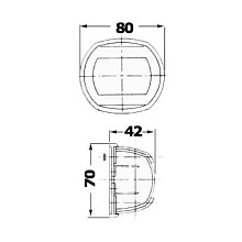 Огонь ходовой "Compact 12" (зеленый), бел. корпус