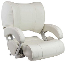 Кресло Marine Rocket мягкое виниловое с перекидной спинкой и болстером, белый