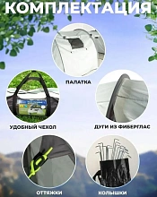 Палатка туристическая 4-х местная Coolwalk CW 1909, 470х220х160 см