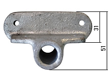 Подуключина накладная 89х39, Ø 13,7 мм.