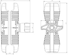 Универсальная муфта VIN-D-21, 210 мм., под шар 57 мм., алюминий