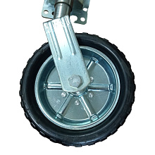 Колесо опорное с поворотным хомутом для прицепа, стойка Ø 48 мм. (360 кг.)