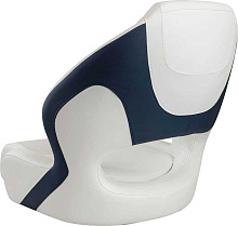Кресло Marine Rocket Delux Sport Flip Up мягкое виниловое с болстером, белый/синий