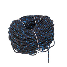 Леер безопасности плетеный, диаметр 10 мм., черно-синий