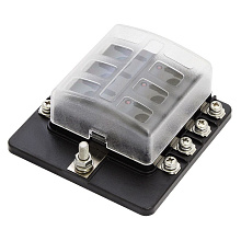 Блок на 8 предохранителей с крышкой и сигнализацией.