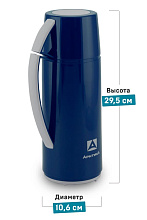 Термос Арктика с узким горлом, 1.7 л, синий, стеклянная колба