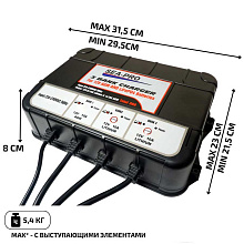Зарядное устройство SEA-PRO ТЕ4-0286 для АКБ LiFePO4 (2х12В 10А) и AGM (1х12В 10А)