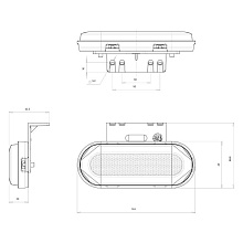 Фонарь габаритный передний 1401 W198 N, белый
