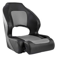 Кресло Deluxe Carbon мягкое виниловое с болстером, черный/серый