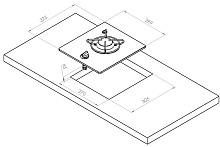 Плита газовая, закаленное стекло