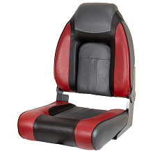 Кресло складное виниловое (75157), красный-графит-черный