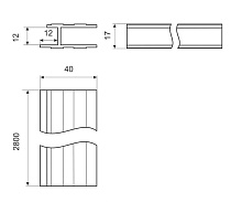 Профиль для пайола Н-типа (12 мм. "мама")
