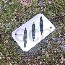 Решетка-накладка на сливное отверстие, прямоугольная, нерж., арт. OL1800