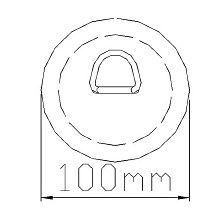 Кольцо D-образное (100 мм.), зеленое