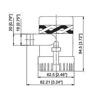 Помпа осушительная ТМС 500 GPH, 31 л/мин, 12 В
