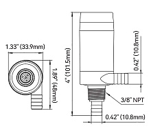Помпа водоподающая для умывальника SeaFlo SFGP1G10001, 6.3 л/мин, 12 В