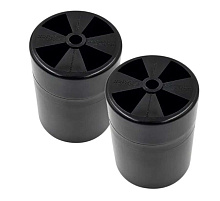 Ролики пластиковые Ø 75х105 мм на ложементы лодочного прицепа, 2 шт., черные