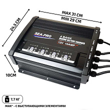 Зарядное устройство SEA-PRO ТЕ4-0330, 4х12В, 10А (для любого типа АКБ)