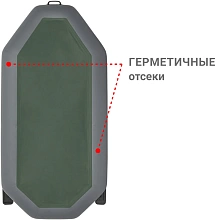 Надувная лодка ПВХ Фрегат М-2 Оптима, серый