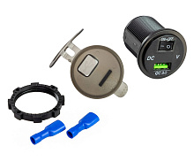 Разъем USB Charger QC3.0 (быстрая зарядка, вольтметр)