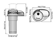 Якорная электрическая лебедка Prince DP2E 24В, 800Вт, цепь 8 мм