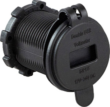 Разъем USB 4.2A (2 порта, вольтметр, красная подсв.)