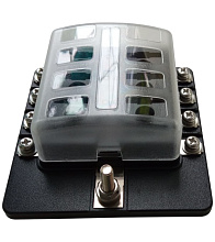 Блок на 8 предохранителей с крышкой и индикацией