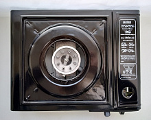 Портативная туристическая газовая плита Happy Home BDZ-155-A, с переходником