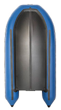 Надувная лодка ПВХ Пилот 330 ЖС (жесткая слань, киль), белый/синий