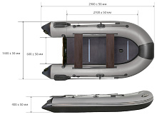 Надувная лодка ПВХ Риф 290L (пайол)