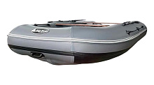 Надувная лодка ПВХ Ермак 340 НДНД, баллон 50 см, кокпит 85 см, серый/черный
