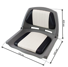 Кресло складное, арт 12504G (бело-темно синий)