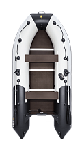 Надувная лодка Ривьера Компакт 3400 СК "Комби" светло-серый/черный